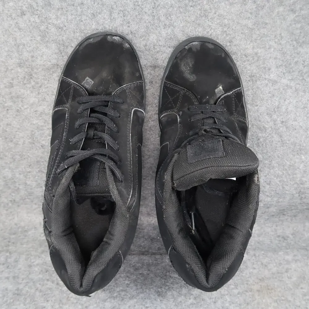 DC Shoes Mens 12 Net Skate Sneakers Casual Black Leather Y2k Padded Lace Up Logo
